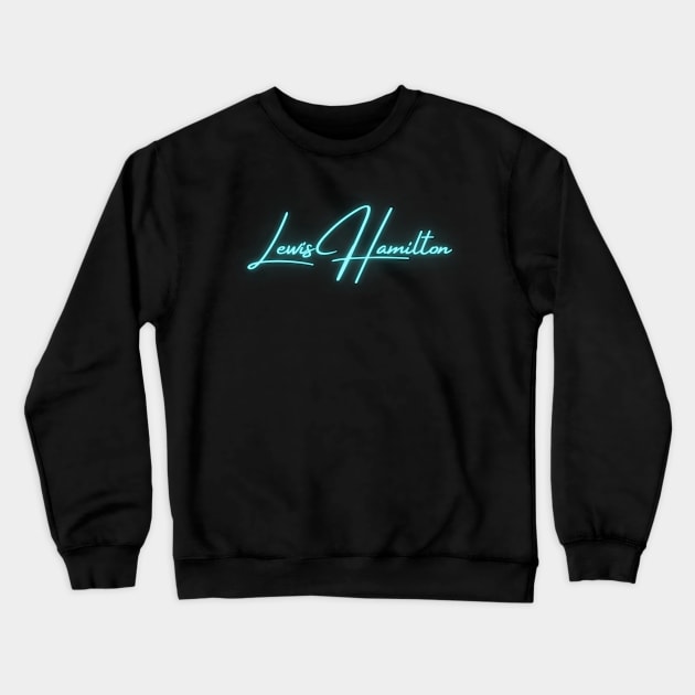 Lewis Hamilton Formula One neon Crewneck Sweatshirt by little-axii